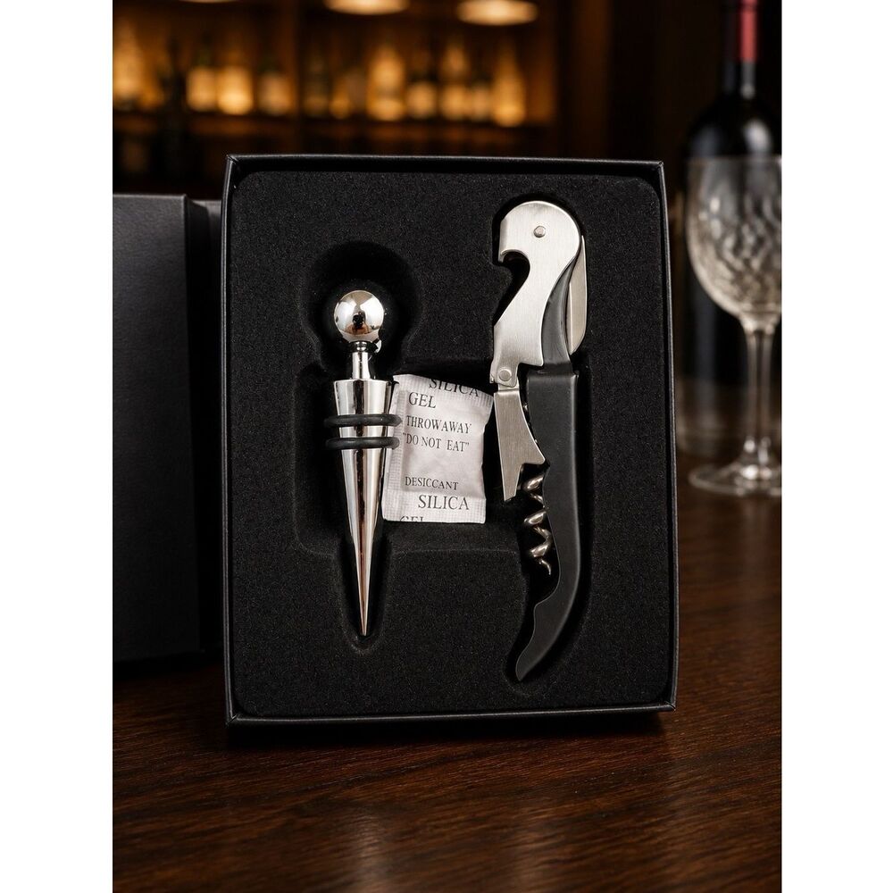 MERCEDES BENZ NIB CORKSCREW AND BOTTLE STOPPER